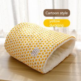 Winter Round Large Barrel Cotton Velvet Cat Nest (Option: Large Size-Orange Duck)