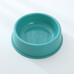 Pet Bowl Plastic Frosted Footprints Dog Cat Feeding Water Bowl Cat Bowl (Option: Medium-Green)