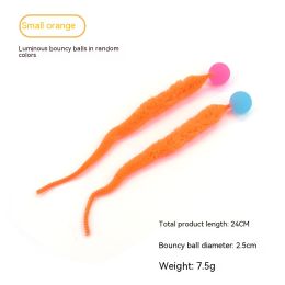 Pet Cat Elastic Ball Interactive Toy (Option: Luminous Orange-Small-2PCS)