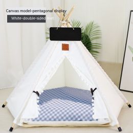 Pet Tent Cat House Removable And Washable Kennel Cat Villa Semi-enclosed Insulation Cat Nest Foldable Cat Tents (Option: Style H-M)