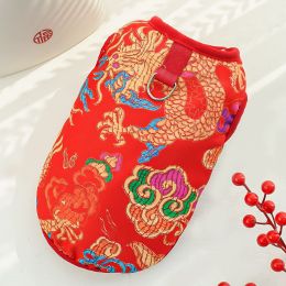 New Year Dress Dress Pet Dog Cat Clothes (Option: 377 Dragon Robe-M)