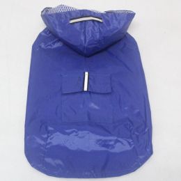 Pet Waterproof Windproof Hood Puppy Raincoat (Option: Blue-M)