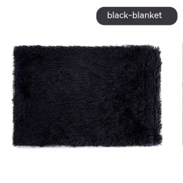 Pet Blanket Dog Bed Cat Winter Thermal Blanket (Option: Black Blanket-M)