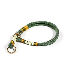 Dog Hand Holding Rope Anti Breaking Loose Collar (Option: Collar Olive Green-L)