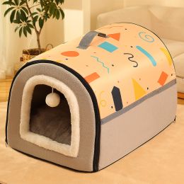 Warm Enclosed Removable And Washable Corgi And Shiba Inu House (Option: Yellow-XXL)