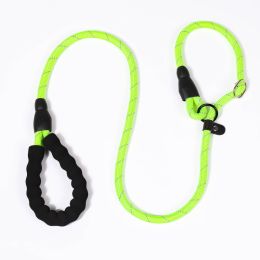 P Chain Pet Hand Holding Rope Reflective Silk Explosion-proof Pet Traction (Option: Green-M Diameter 10mm-1.7M)