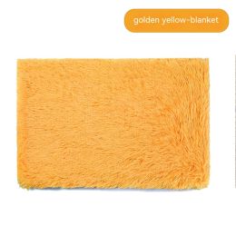 Pet Blanket Dog Bed Cat Winter Thermal Blanket (Option: Golden Yellow Blanket-XXL)